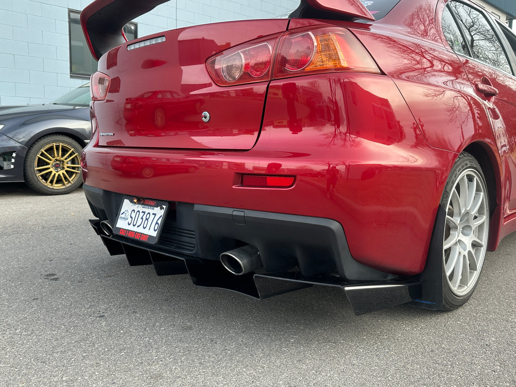 Evo 4 Rear Diffuser Mitsubishi Evolution X Rear Diffuser (2008-2016)– Infamous Aero