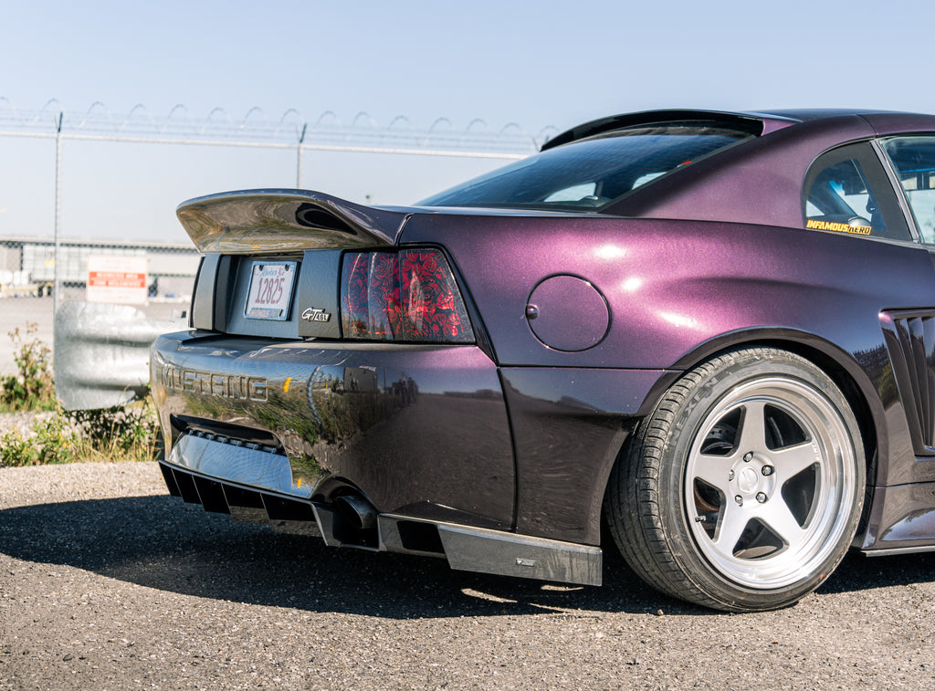 thumbnail image 2 of Custom Painted Rear Spoiler For Ford Mustang 1999-2004 – With Key Hole Opening (Fiberglass, TSC) 2 of 4