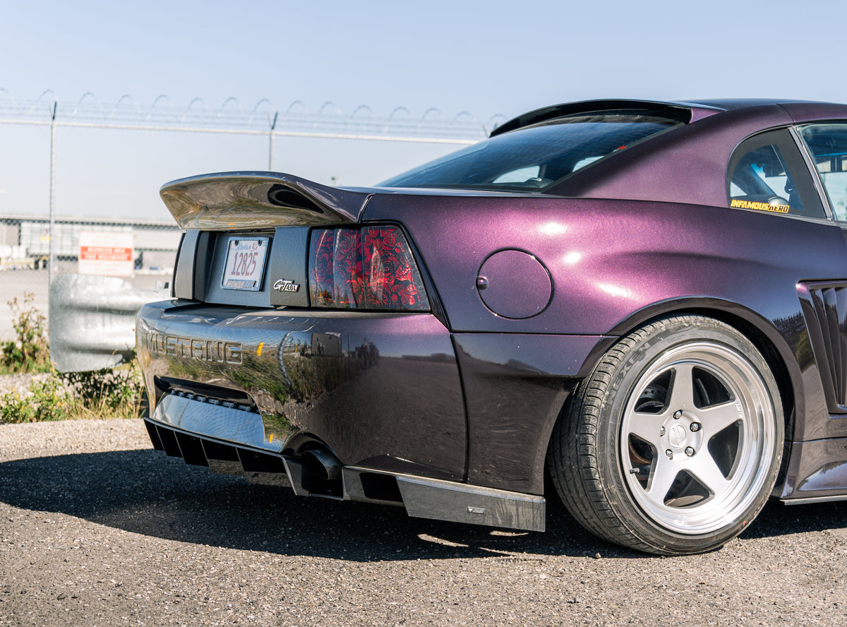 thumbnail image 2 of Custom Painted Rear Spoiler For Ford Mustang 1999-2004 – With Key Hole Opening (Fiberglass, TSC) 2 of 4