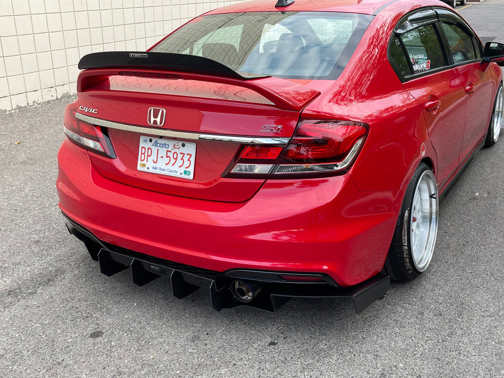 Honda Civic Rear Diffuser 9th Gen 2013 2015 Sedan Infamous Aero