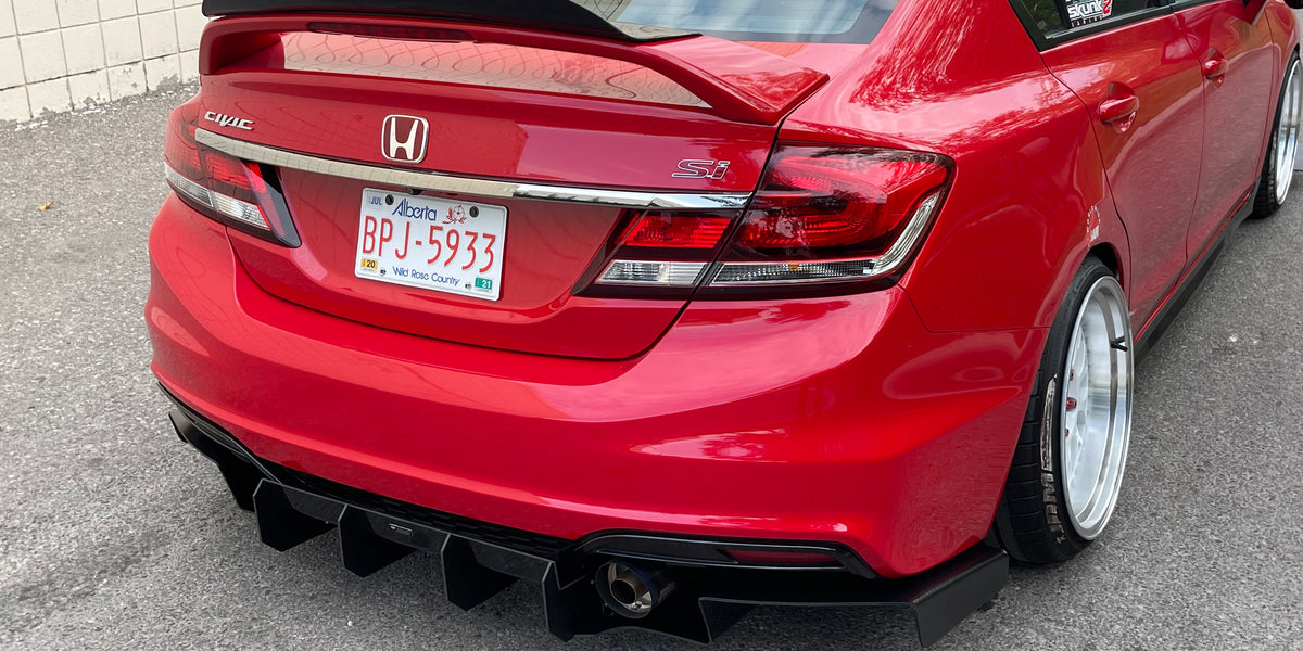 Honda Civic Rear Diffuser 9th Gen 2013 2015 Sedan Infamous Aero